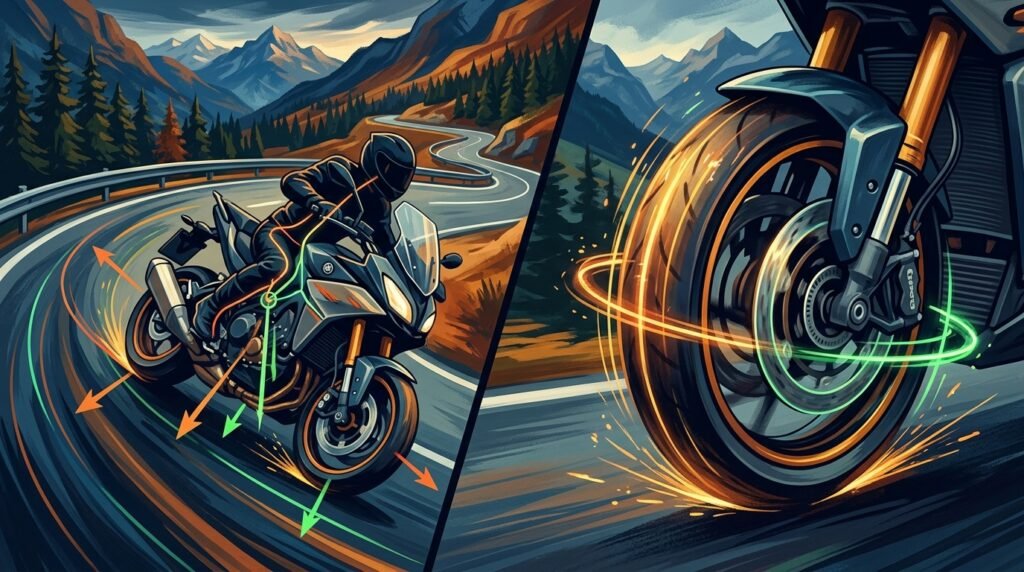 Fahrphysik: Wie Kreiselkräfte und Schwerpunkt dein Motorrad lenken