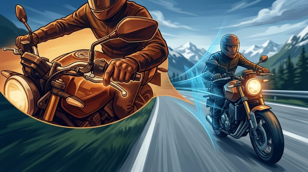 Seitenwind meistern: Fahrtechnik und Sicherheit auf dem Motorrad